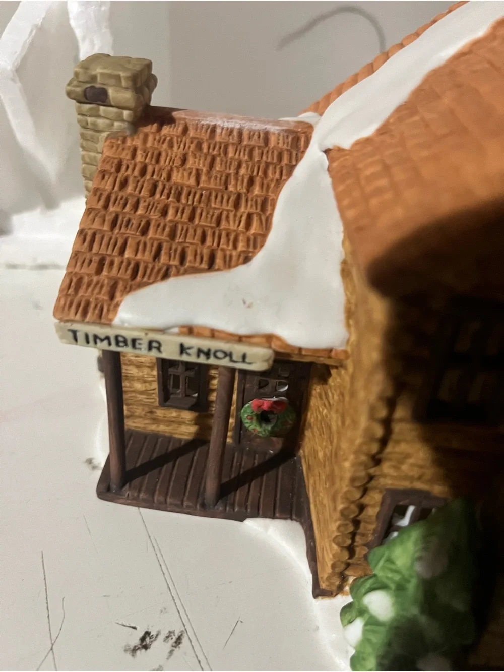 Department 56 New England Village timber Knoll log cabin no lite switch